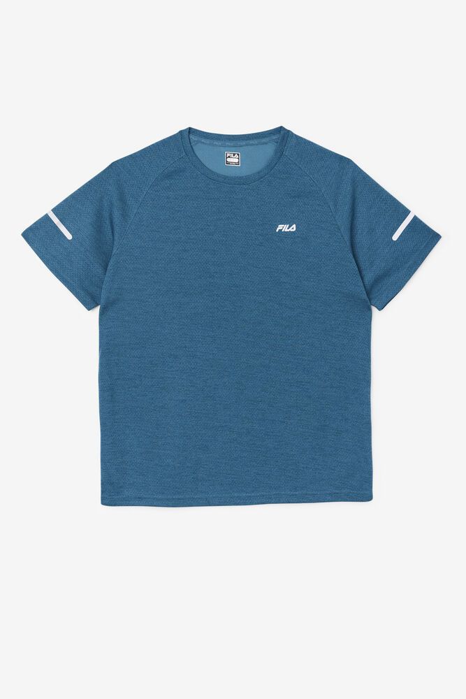 Fila T-Shirt Eros Crew Mens Blue - India VID-081593